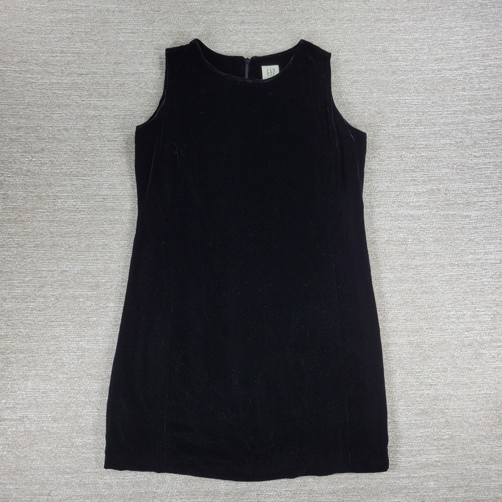 GAP Velvet Dress Size 2 Black Silk Blend LBD Cocktail Holiday NYE Party Mini